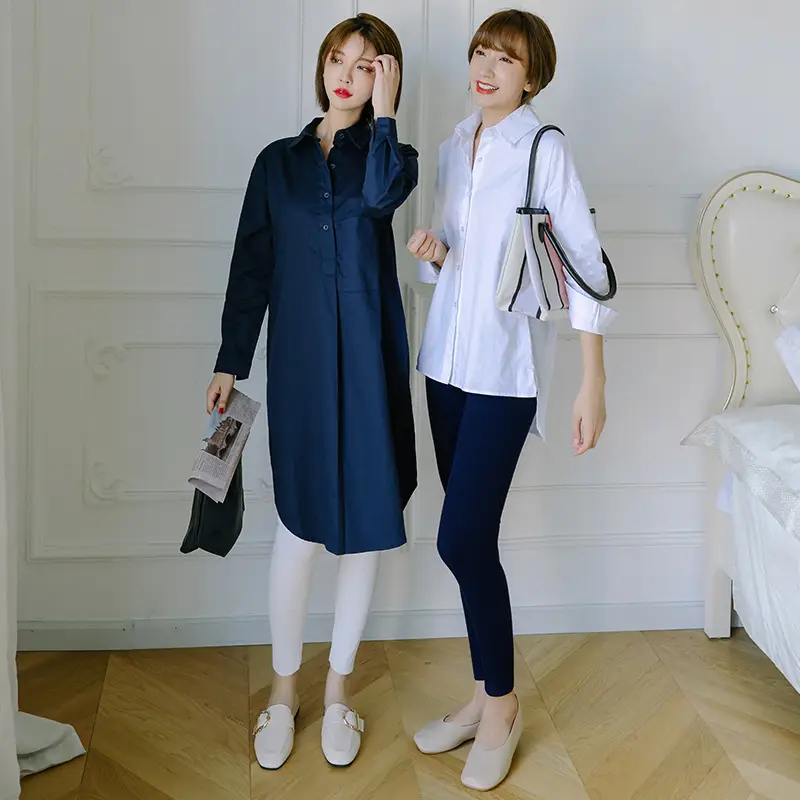 Women Korean Style Slimming Leggings Navy Blue - Image 10