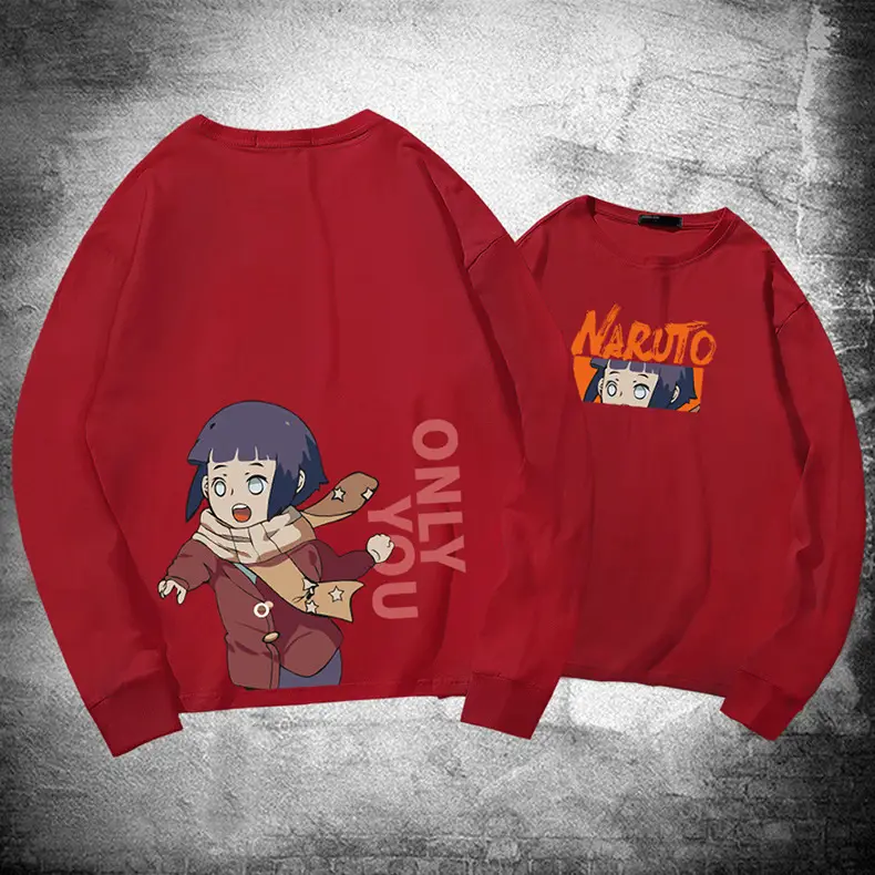 Naruto Cartoon Long Sleeve T-Shirt Men Women Pure Cotton