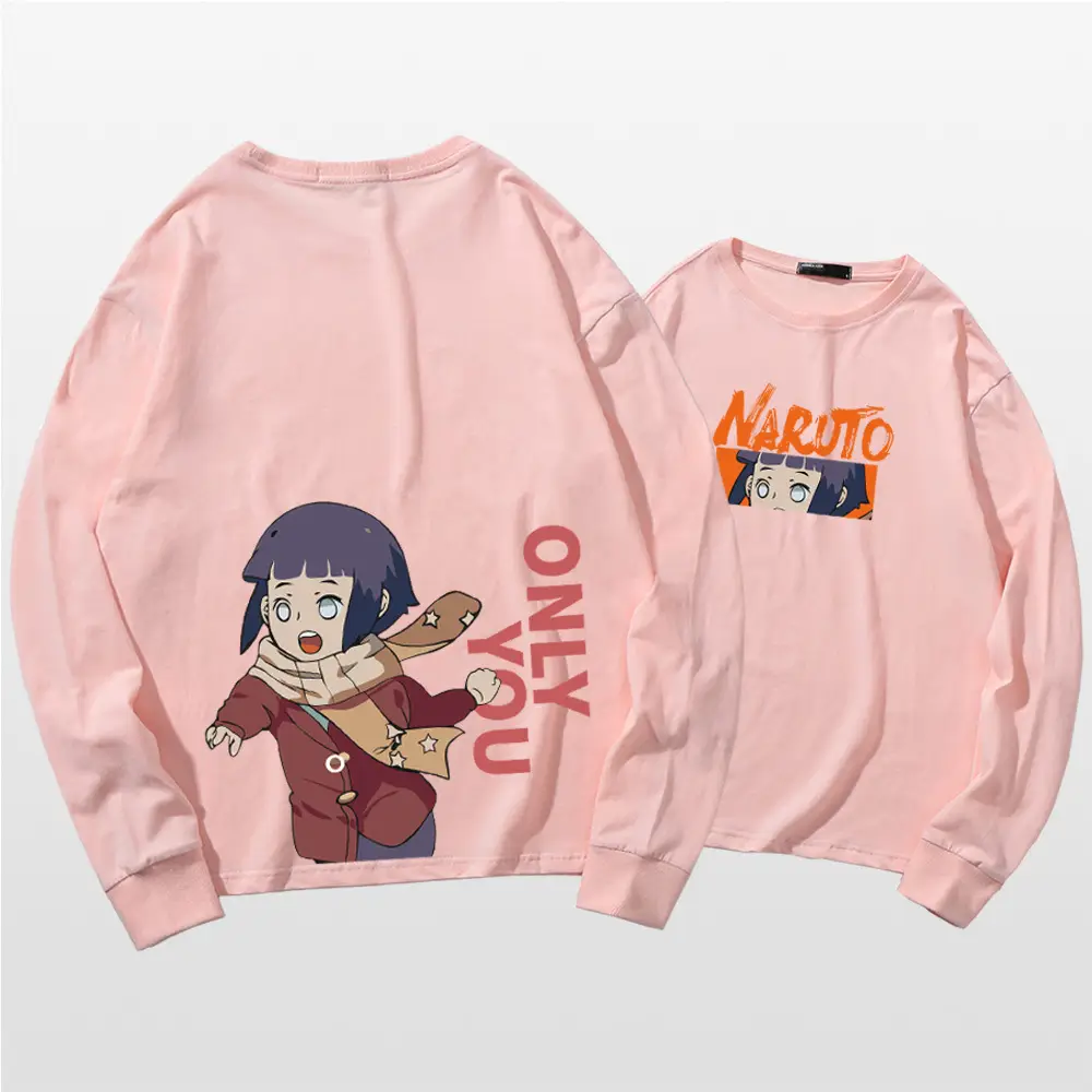 Naruto Cartoon Long Sleeve T-Shirt Men Women Pure Cotton