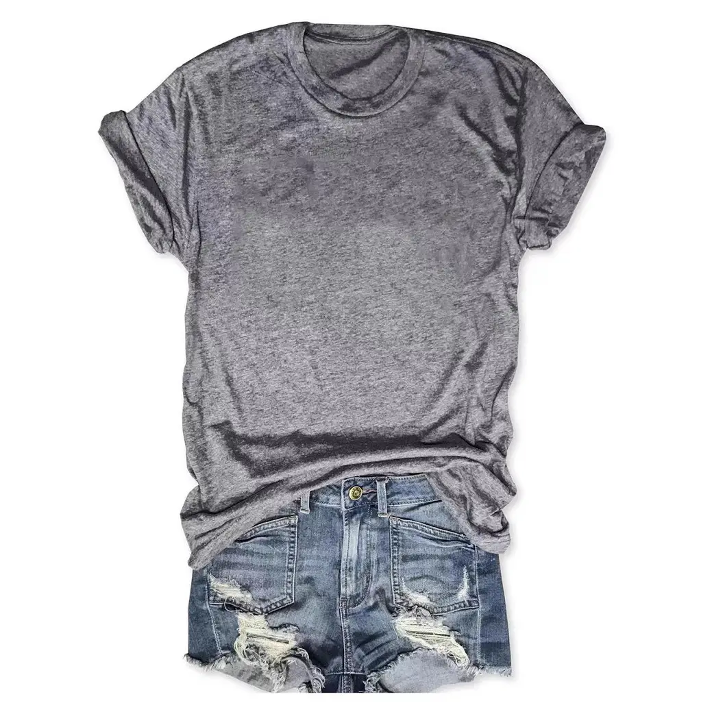 T-shirt Blue Tie-Down Denim Shorts Set - Image 35