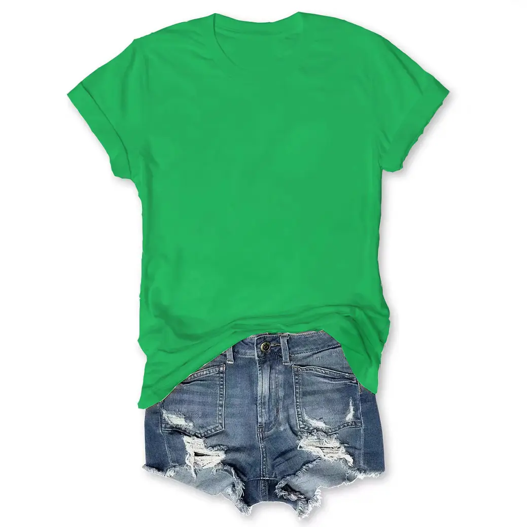 T-shirt Blue Tie-Down Denim Shorts Set - Image 36