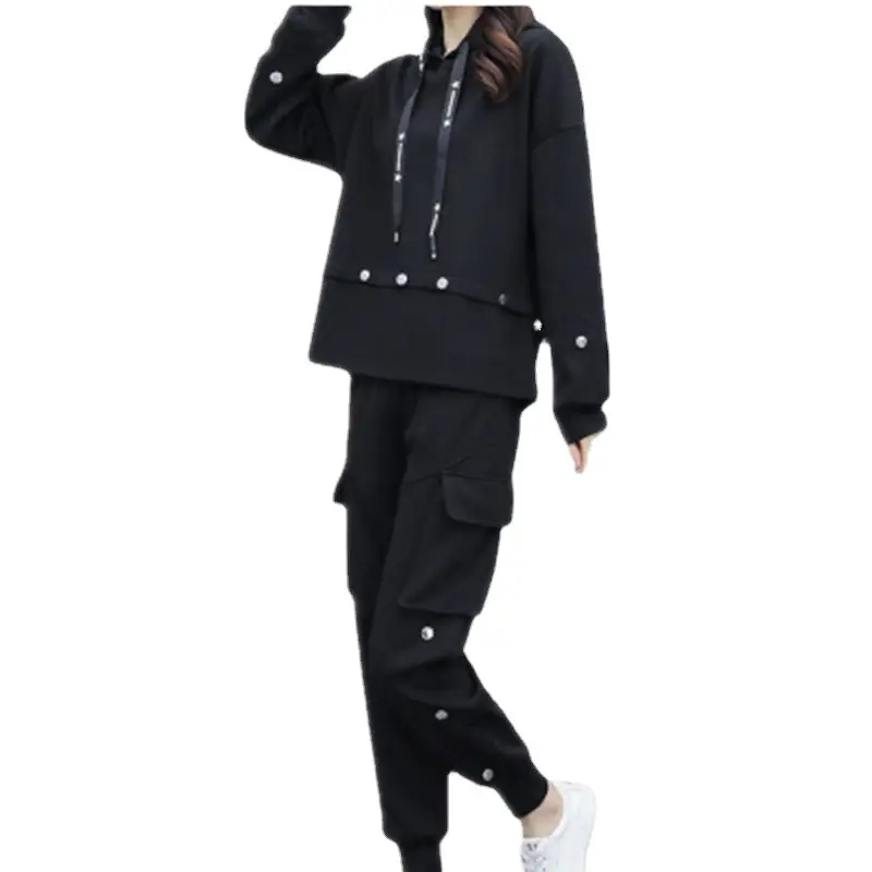 Plus Size Women Black Slimming Two-Piece Set - Image 6