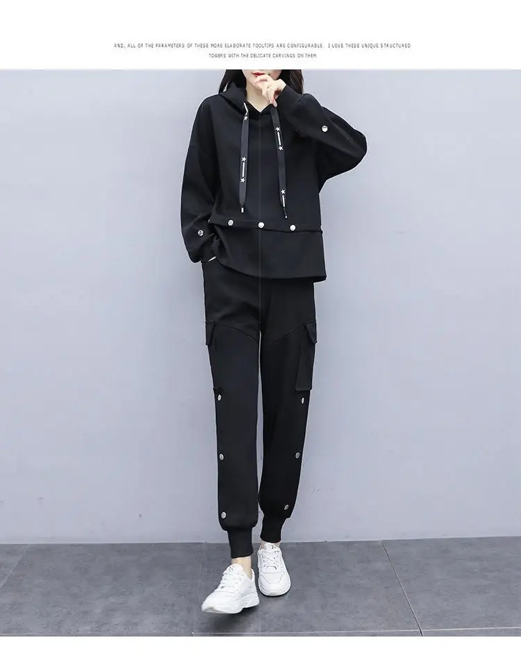 Plus Size Women Black Slimming Two-Piece Set — feature 10