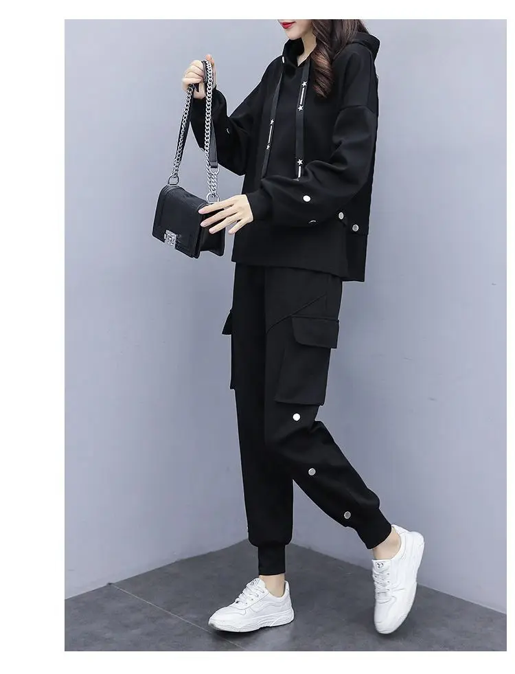 Plus Size Women Black Slimming Two-Piece Set — feature 11