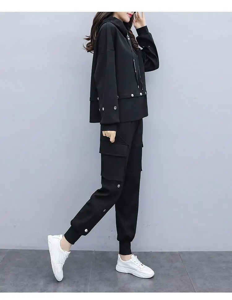 Plus Size Women Black Slimming Two-Piece Set — feature 12