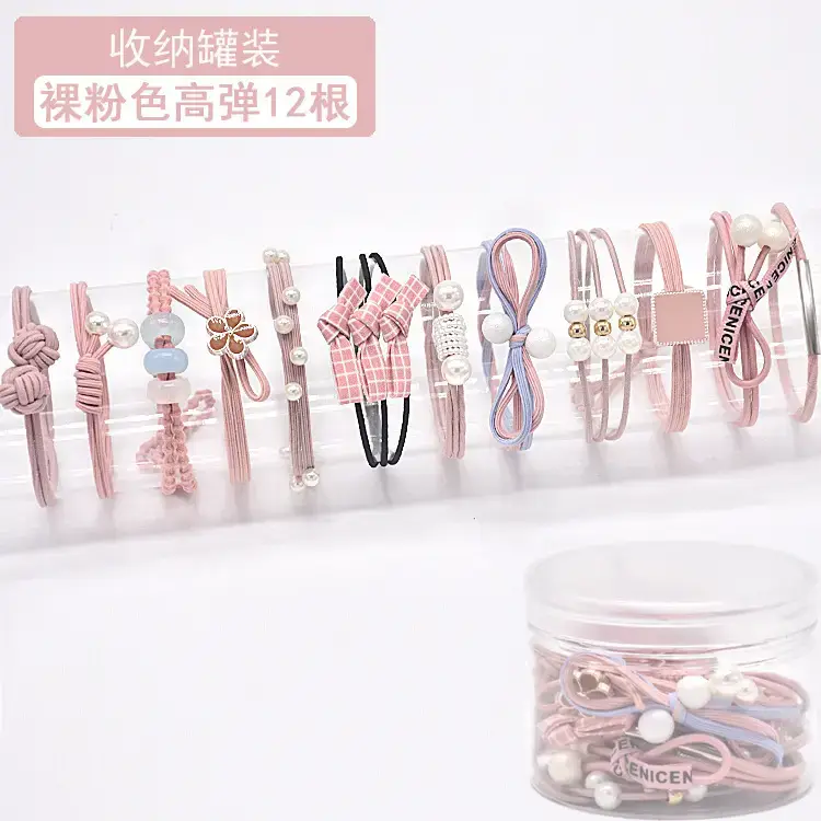 Korean Headbands 12 Pack Rubber Band Hair Ties - Image 2