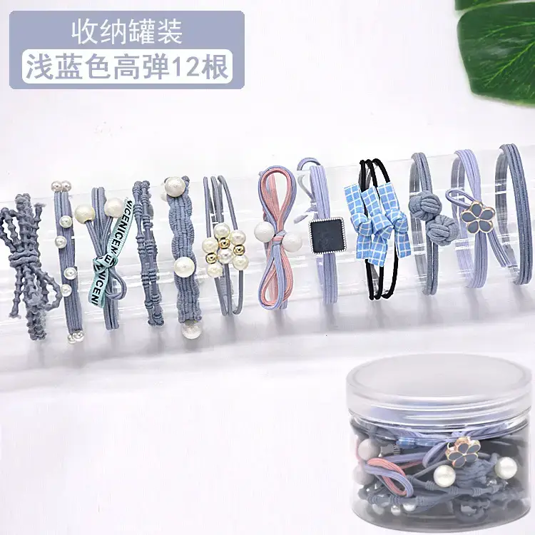 Korean Headbands 12 Pack Rubber Band Hair Ties - Image 3