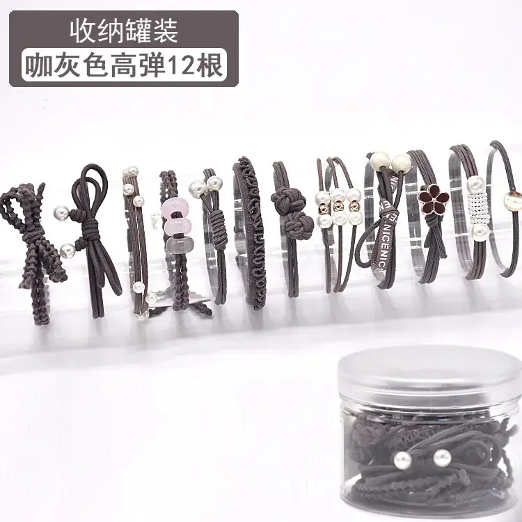 Korean Headbands 12 Pack Rubber Band Hair Ties - Image 4