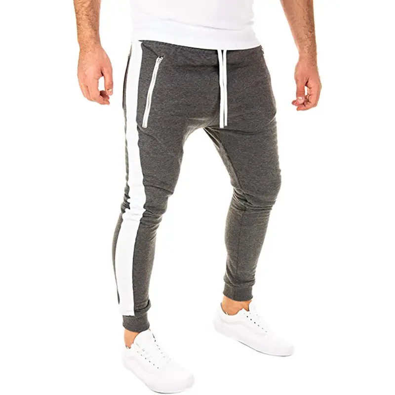 Men's Black Red Stripe Jogging Pants Winter Casual - Image 8
