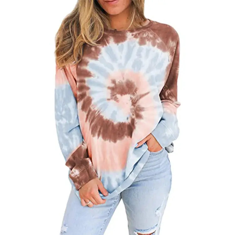 Women Tie-Dyed Long Sleeve Sweater 2020 Autumn Winter — feature 6