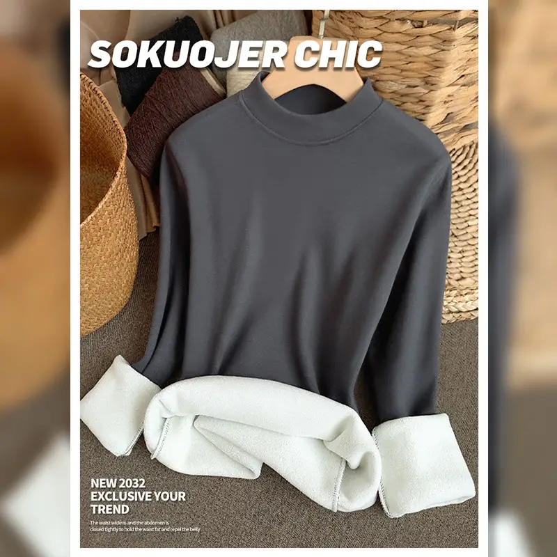 Women's Warm Waxy Sandal Shirt with Collar Base - Image 18