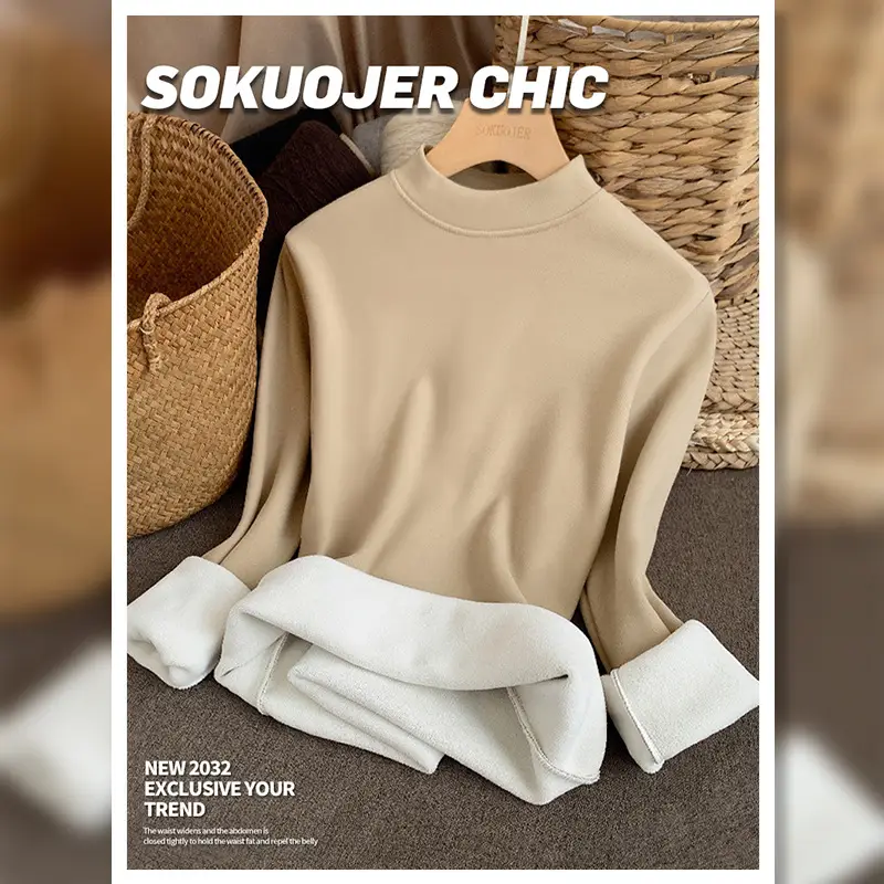 Women's Warm Waxy Sandal Shirt with Collar Base - Image 19