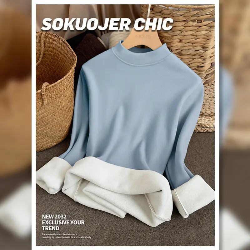 Women's Warm Waxy Sandal Shirt with Collar Base - Image 20