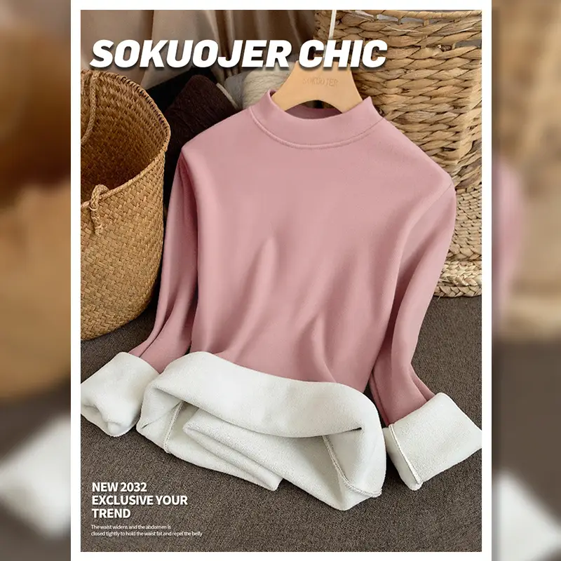 Women's Warm Waxy Sandal Shirt with Collar Base - Image 21