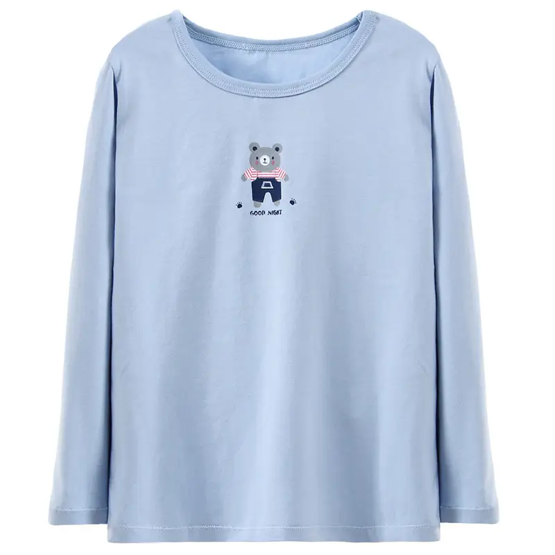 Blue Cotton Long Sleeve T-Shirt for Boys Autumn Winter - Image 7