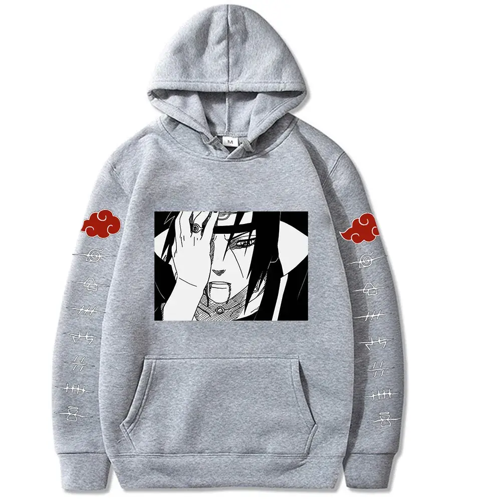 Naruto Logo Fleece Hoodie Red for Men Women - Image 4