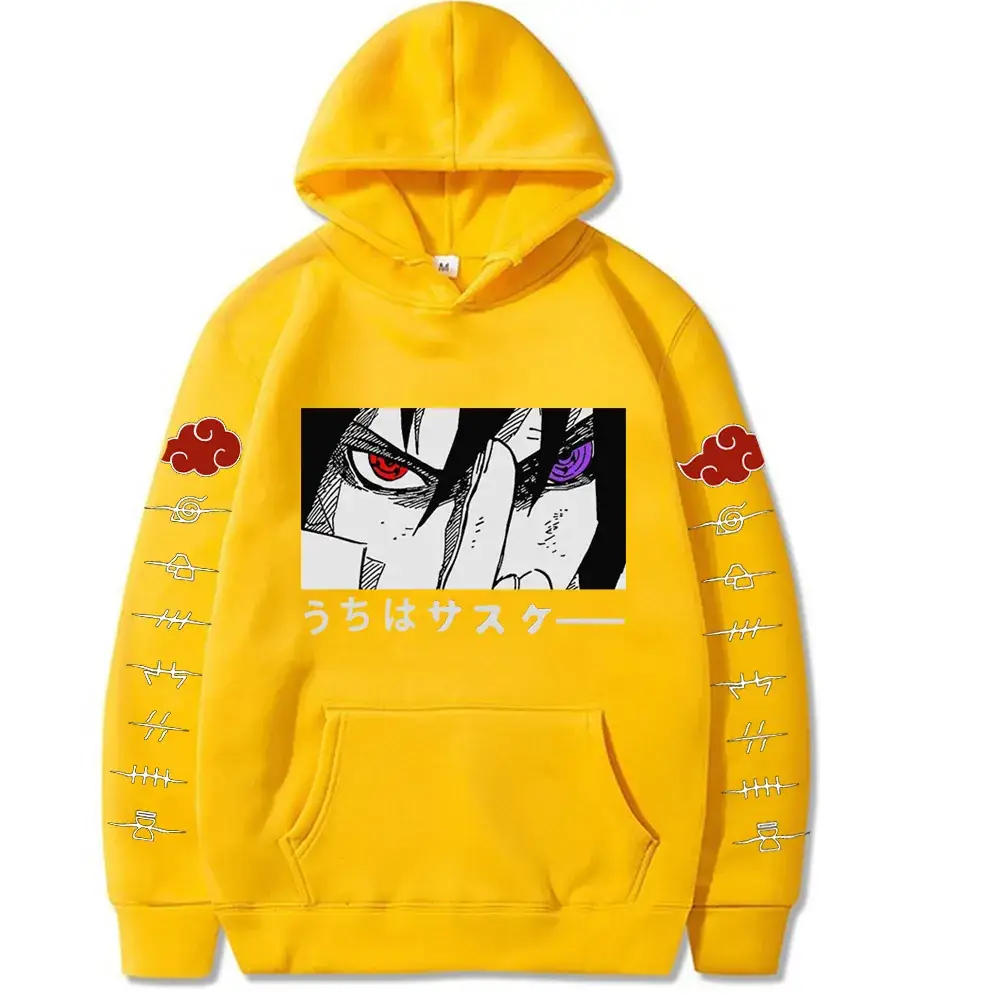 Naruto Logo Fleece Hoodie Red for Men Women - Image 12