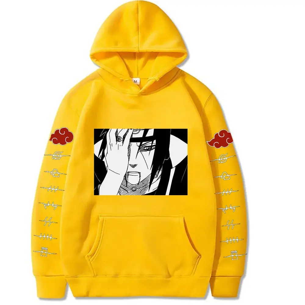 Naruto Logo Fleece Hoodie Red for Men Women - Image 2