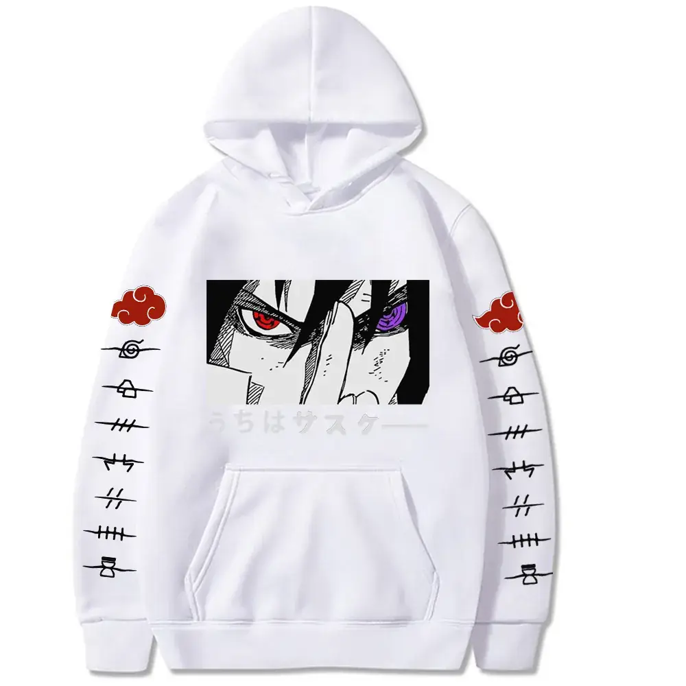 Naruto Logo Fleece Hoodie Red for Men Women - Image 7