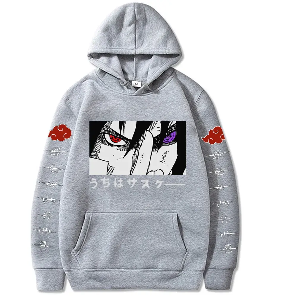 Naruto Logo Fleece Hoodie Red for Men Women - Image 9