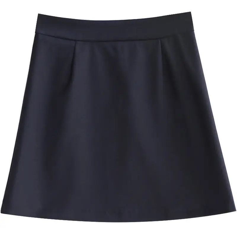 Black A-Line Work Skirt for Women