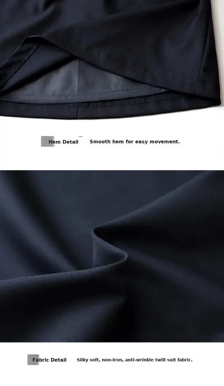 Black A-Line Work Skirt for Women — feature 16