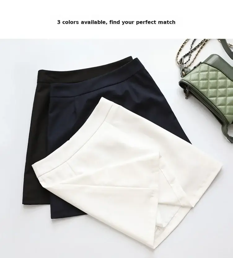 Black A-Line Work Skirt for Women — feature 5