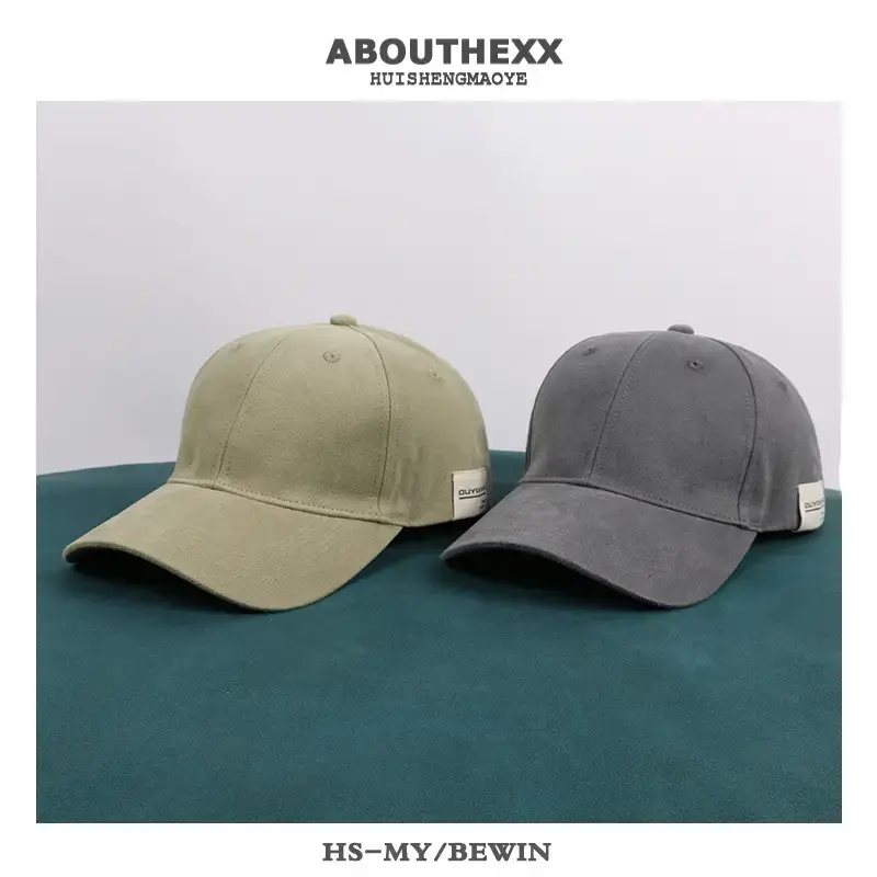Women Baseball Cap Green Gray Wash Cotton Spring Autumn - Image 7