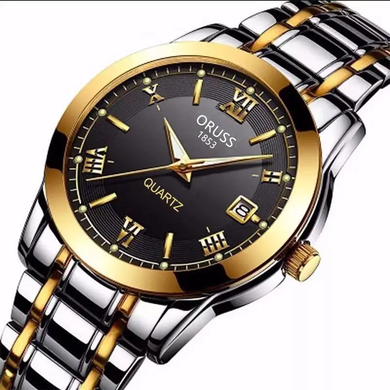 Wise gold with black men's "single calendar]