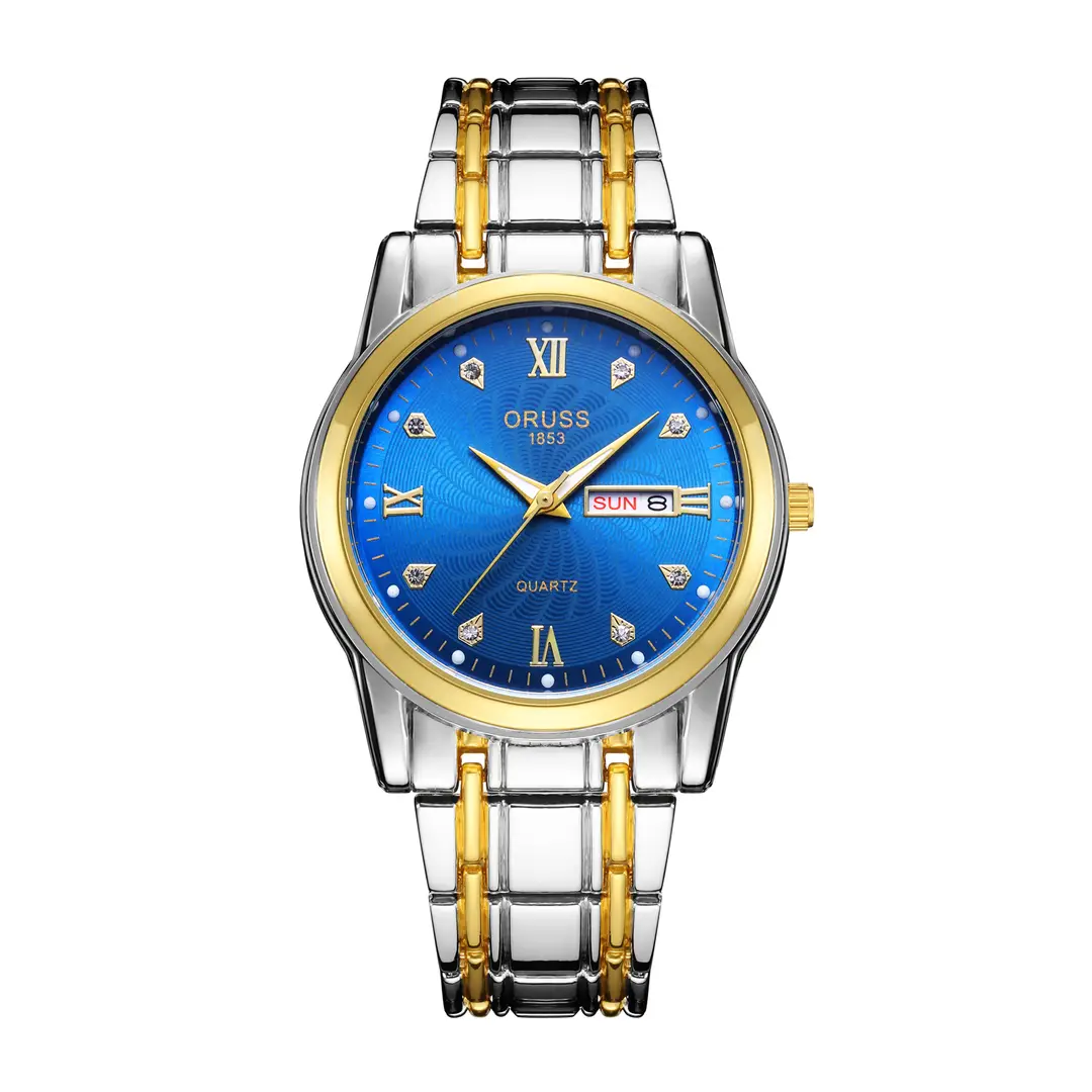980 men's gold blue face