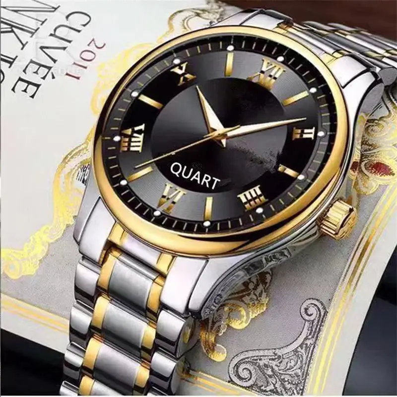 Counter Automatic Movement Watch Men's Calendar Luminous Waterproof Ultra-thin Non-mechanical Watch Steel Domestic Watch Men