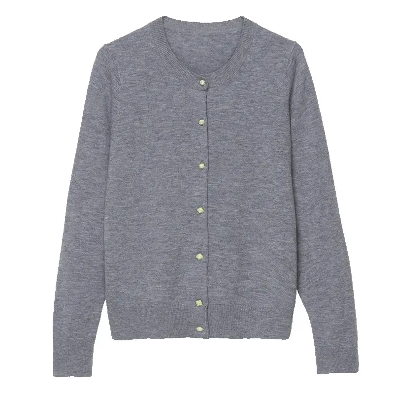 2024 Women's Blue Long Sleeve Cardigan Sweater Top - Image 10