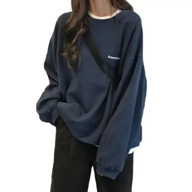 2025 Korean Style Letter Long Sleeve Sweatshirt for Women - Image 6