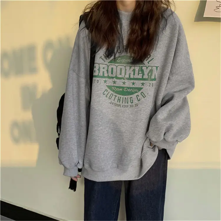 Women Hoodless Sweatshirt Grey Brookney Graphic 2025 — feature 2