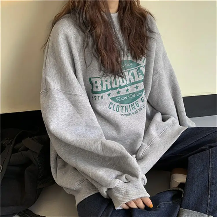 Women Hoodless Sweatshirt Grey Brookney Graphic 2025 — feature 5