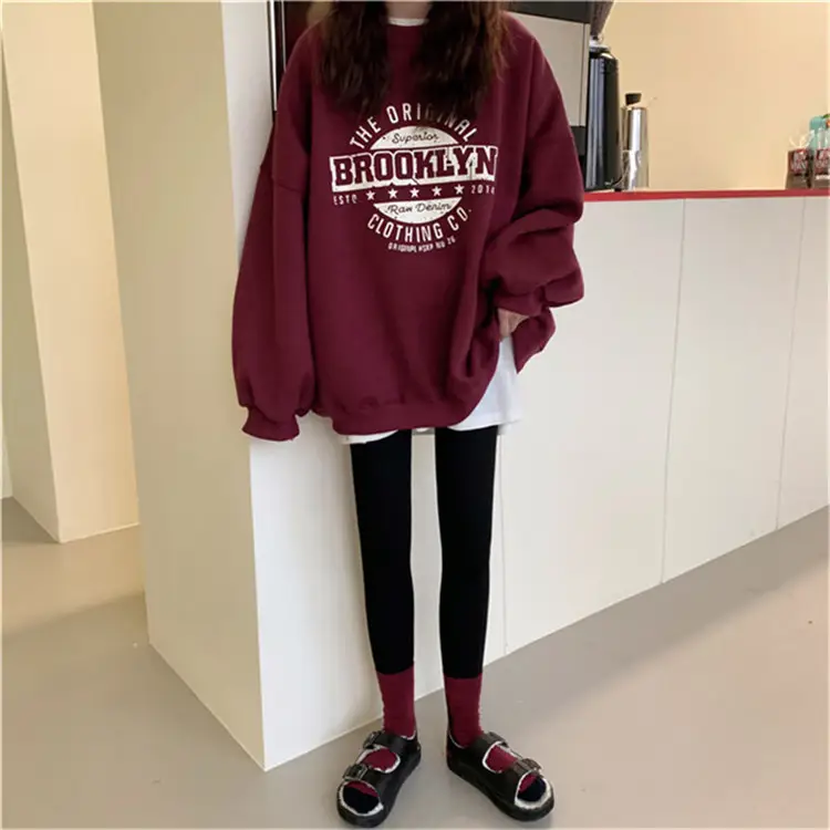 Women Hoodless Sweatshirt Grey Brookney Graphic 2025 — feature 6