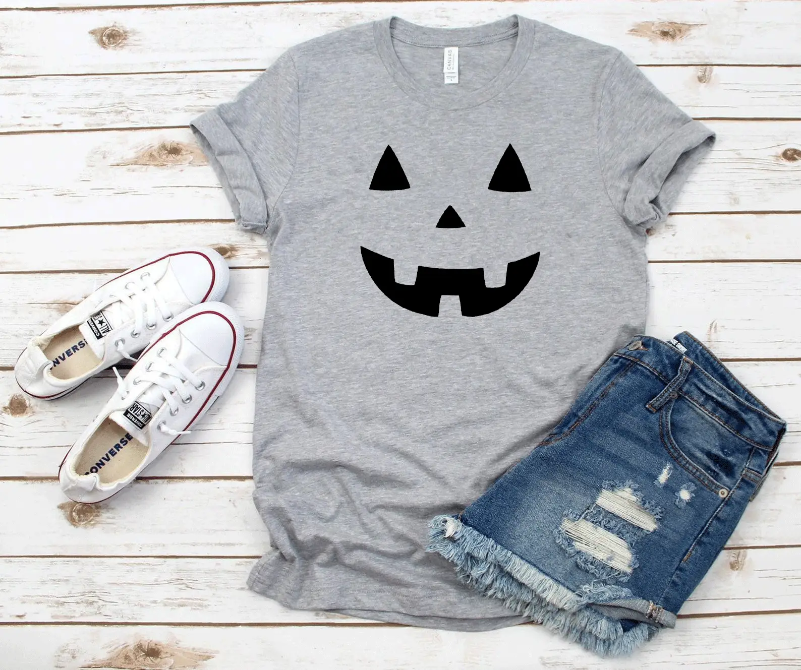 Halloween Pumpkin T-Shirt with Flats & Jeans Set - Image 3