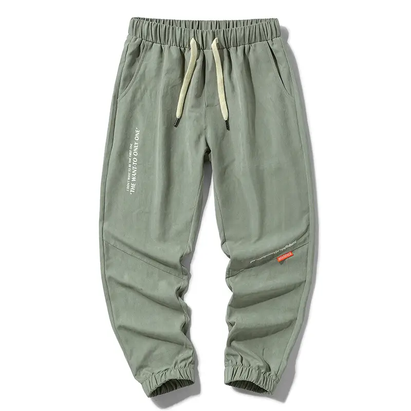 Men Grey Jogger Pants Korean Style 2025 Autumn Winter - Image 2