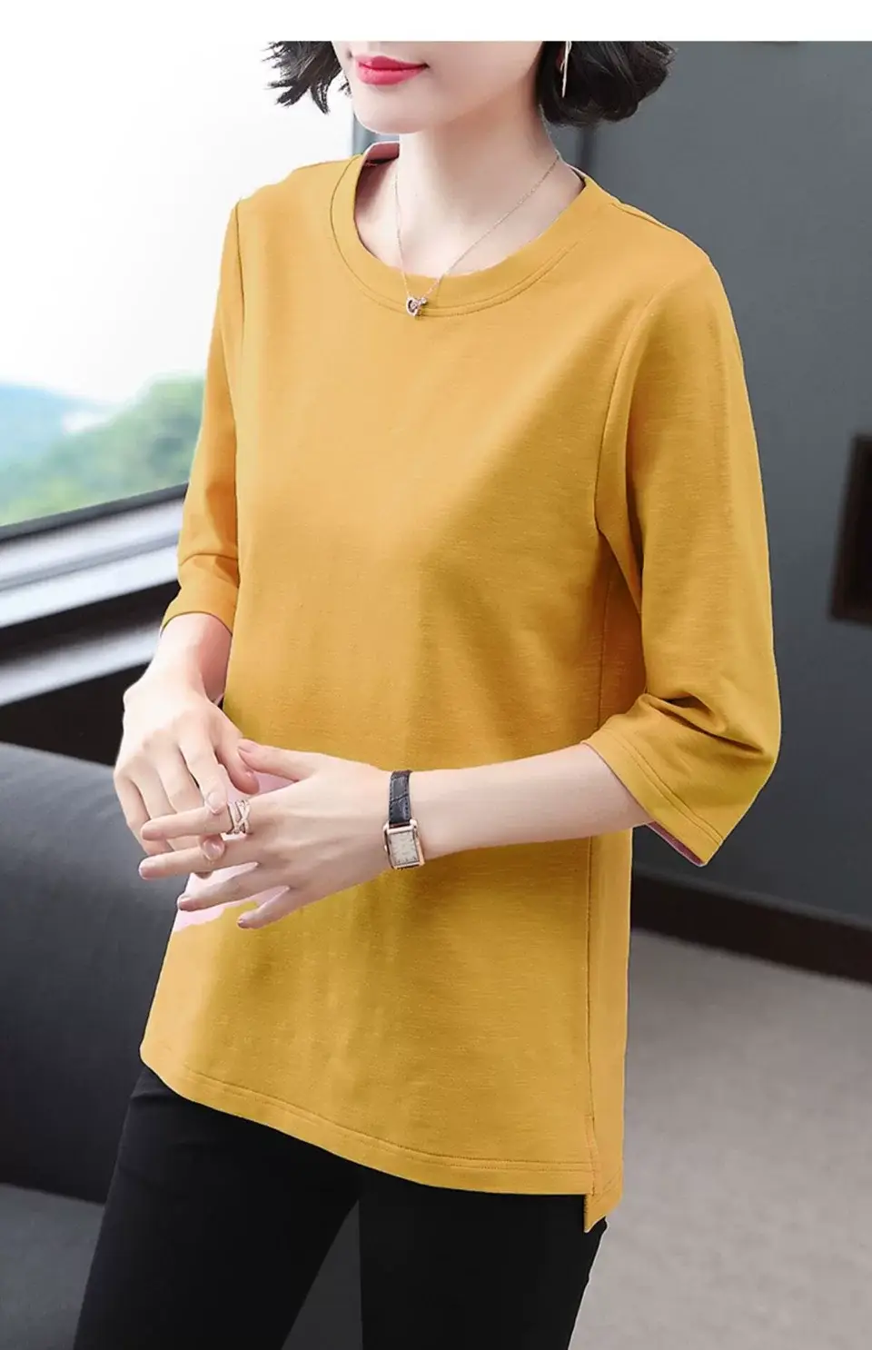 Women Blue Short Sleeve T-Shirt Summer Wear — feature 15