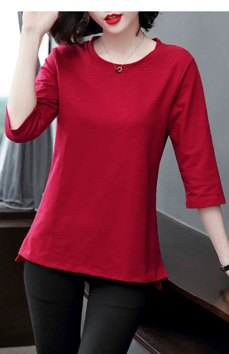 Women Blue Short Sleeve T-Shirt Summer Wear — feature 17