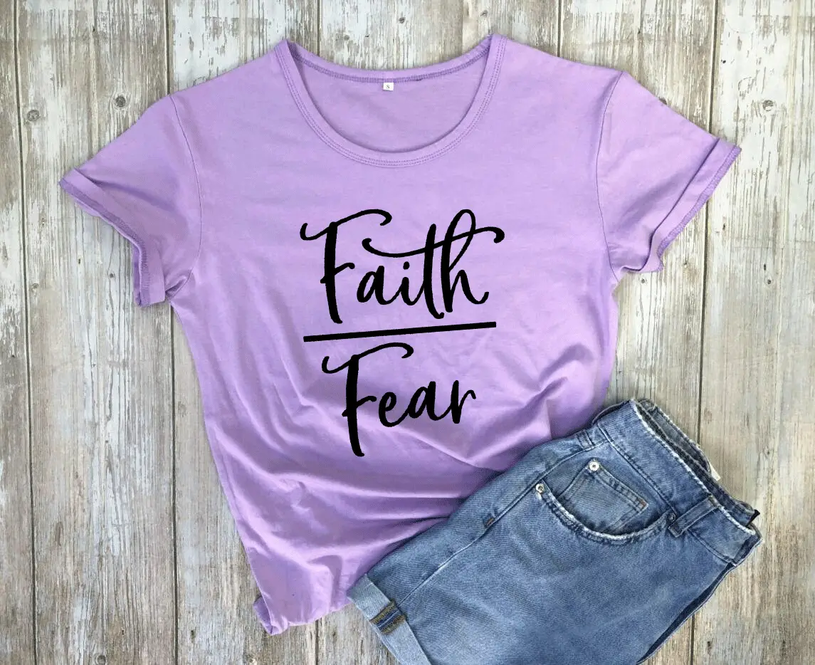 Pink Faith Over Fear T-Shirt Casual Wear - Image 8