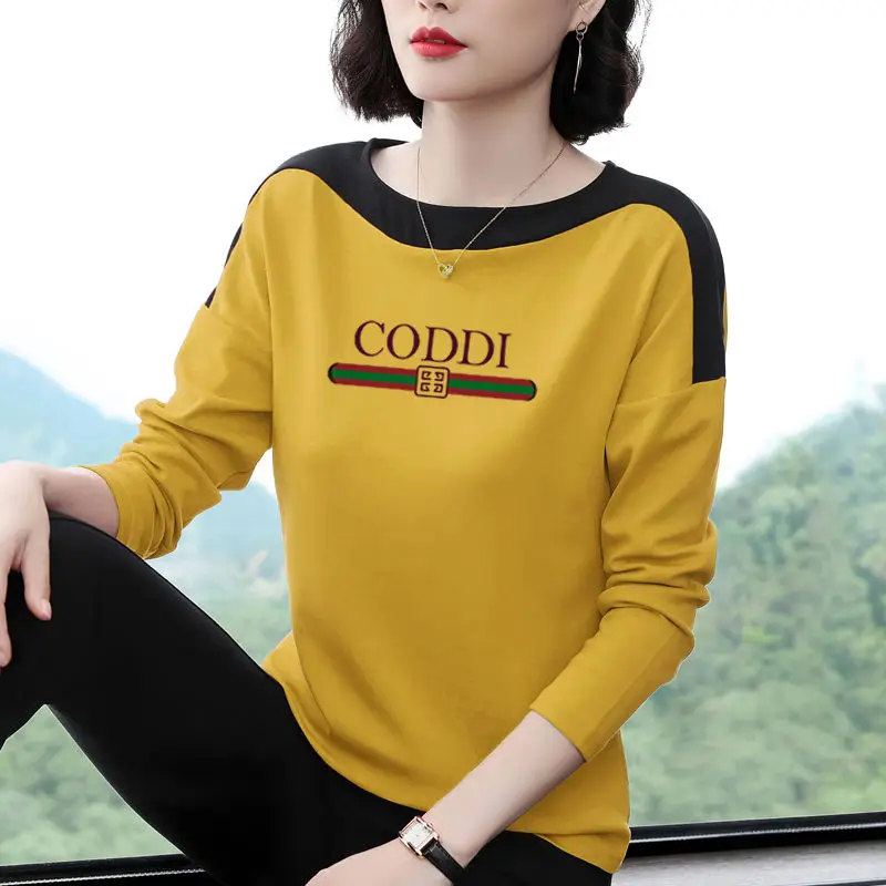 Women Long Sleeve Sweatshirt Yellow Black CODDI Design - Image 6