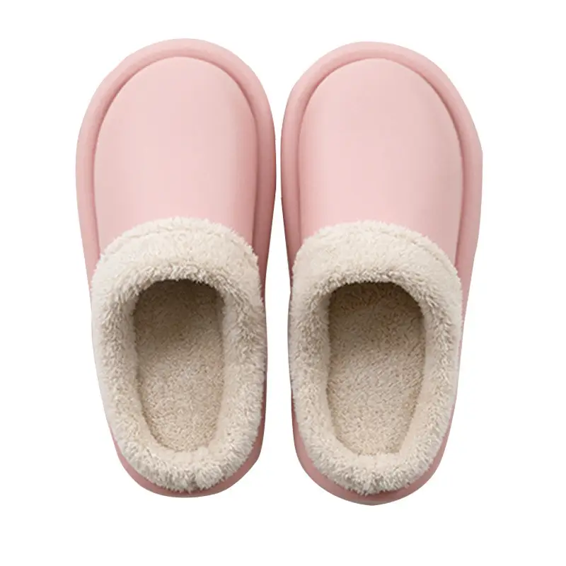 New autumn and winter cotton shoes women's solid color casual outerwear fleece-lined warm non-slip wear-resistant waterproof home cotton slippers - Image 6