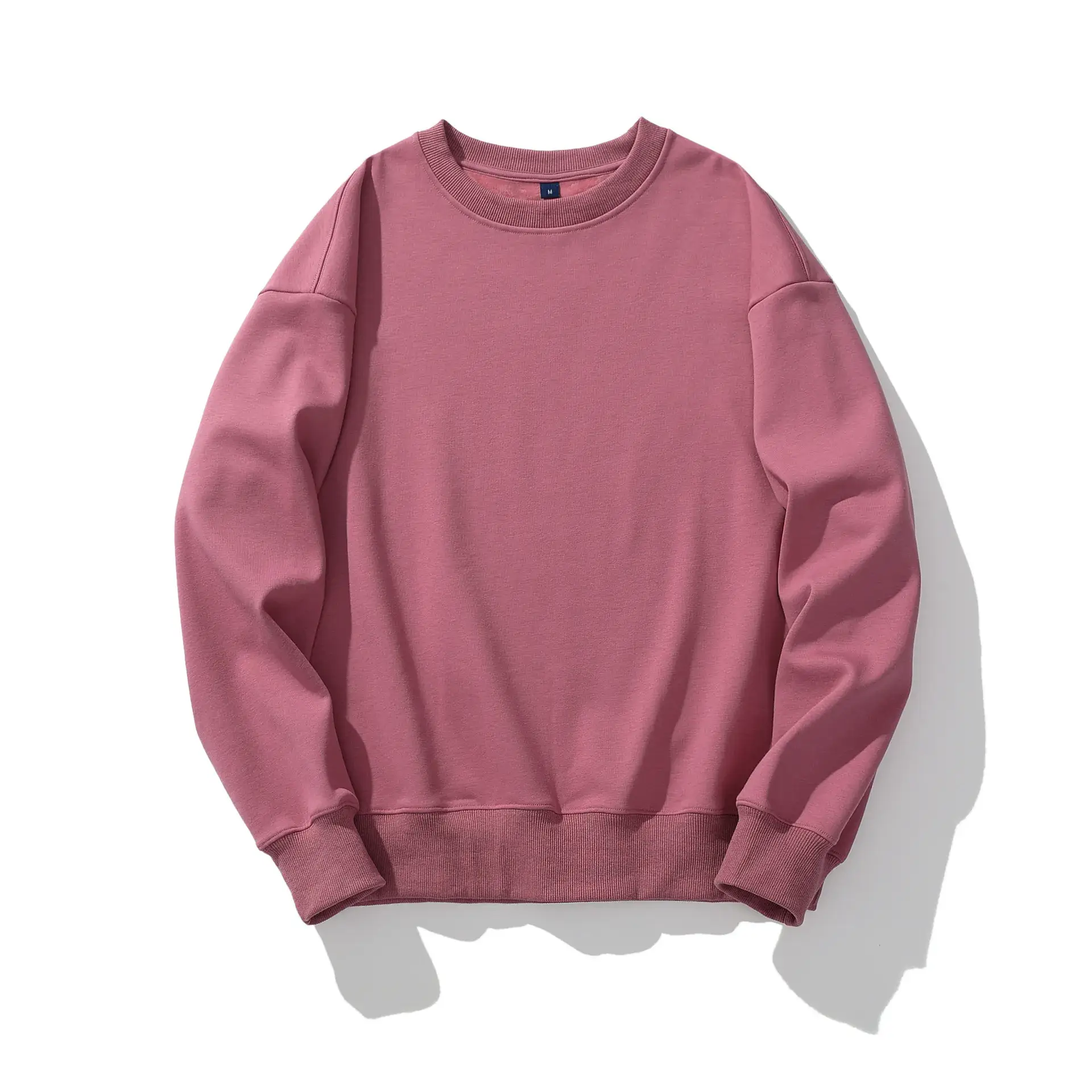 Pink Cotton Round Neck Sweatshirt for Men - Image 12
