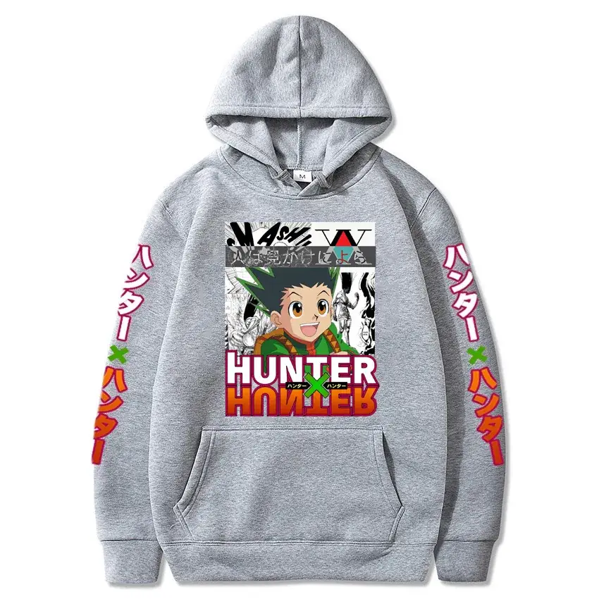 Men Oversize Anime Hooded Sweatshirt White Japanese Design - Image 4