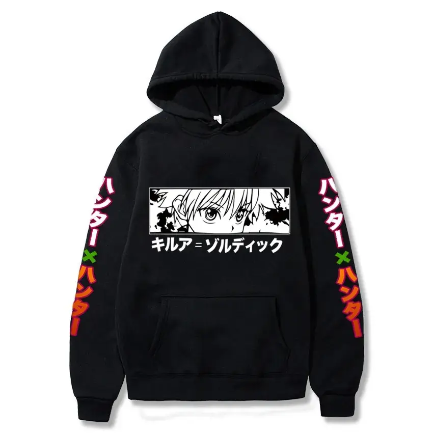 Men Oversize Anime Hooded Sweatshirt White Japanese Design - Image 13