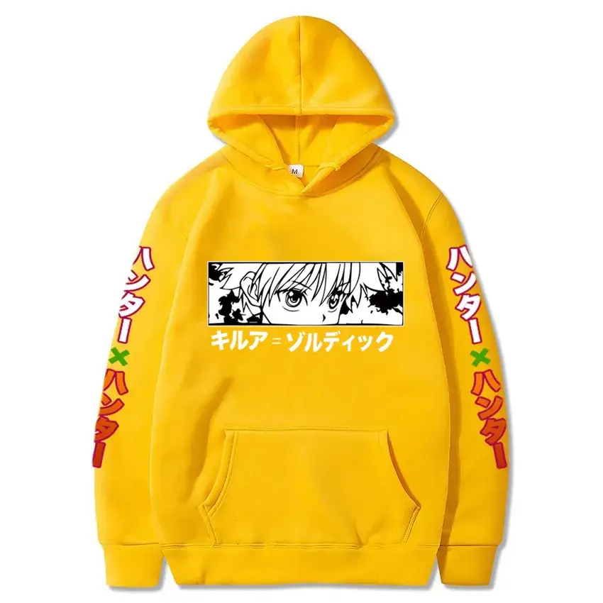 Men Oversize Anime Hooded Sweatshirt White Japanese Design - Image 9