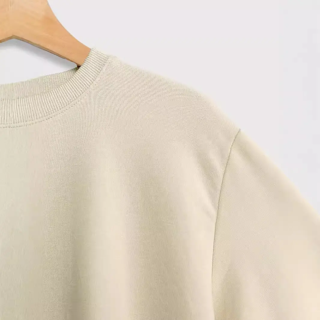 Women's Orange Loose Fit Round Neck Sweater - Image 26