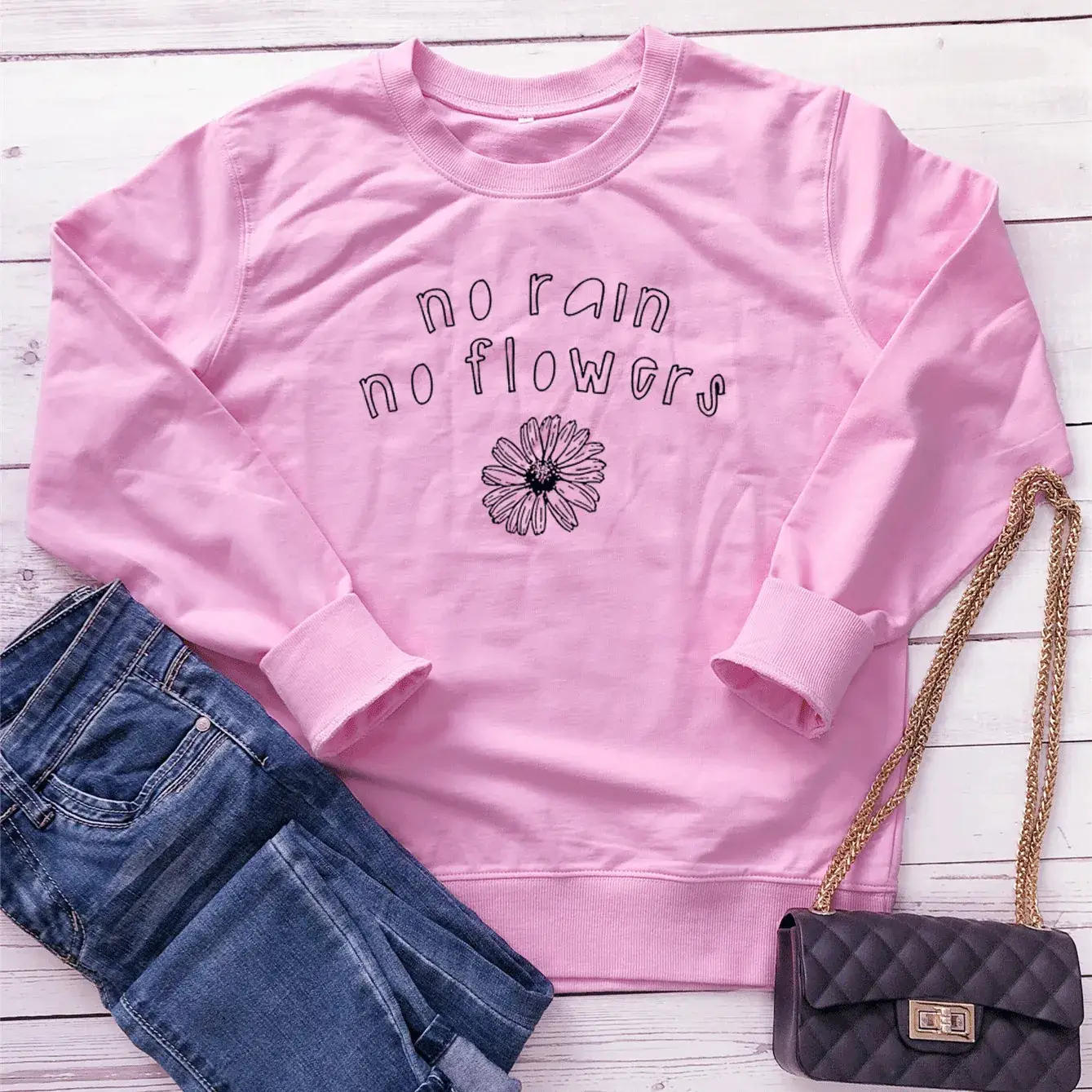 Orange No Rain No Flowers Sweatshirt with Gloves - Image 6