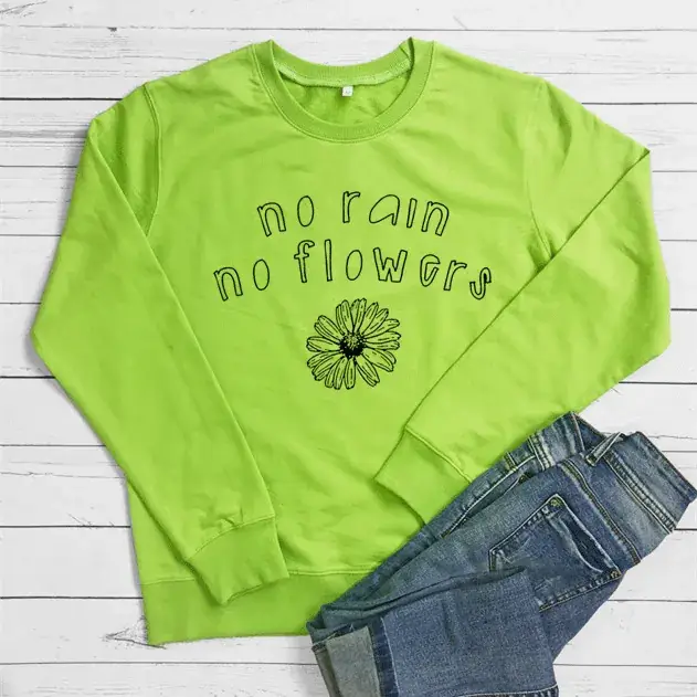 Orange No Rain No Flowers Sweatshirt with Gloves - Image 8